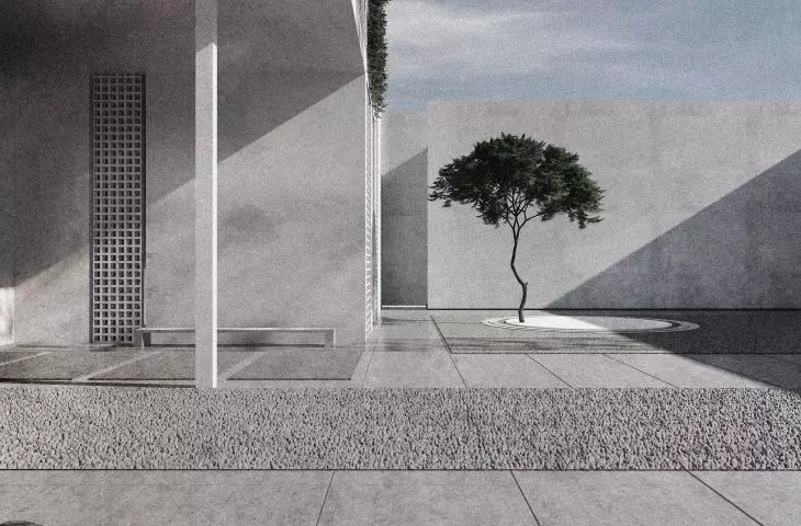 Azyl dla samotnych matek, atrium