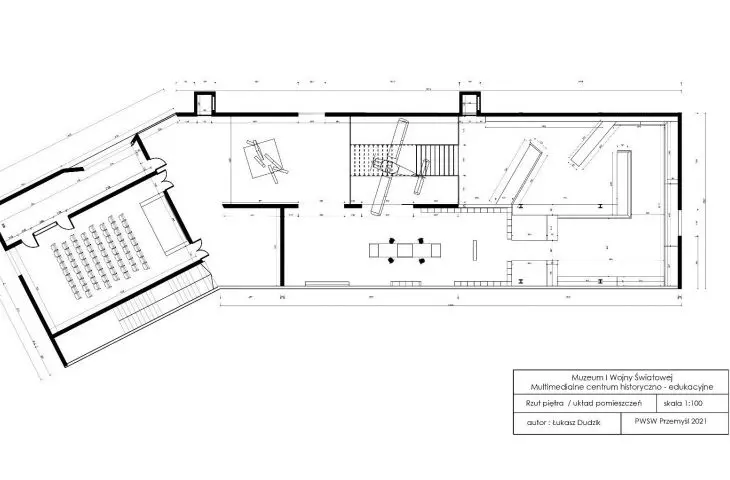 World War I Museum project, floor plan