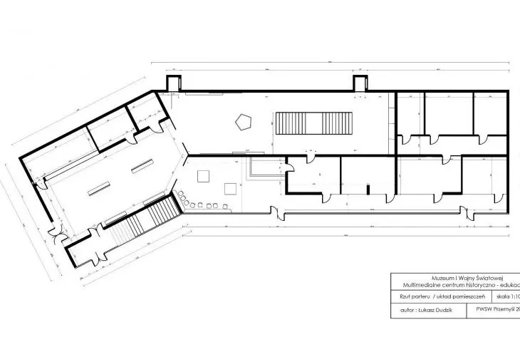 World War I Museum project, first floor plan