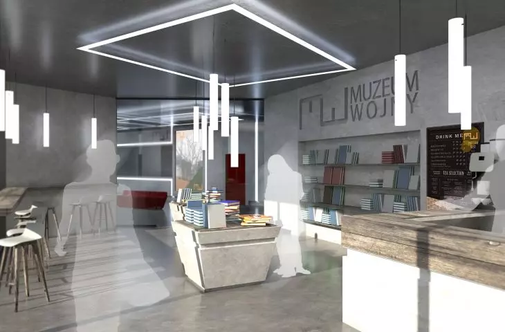 Projekt Muzeum I Wojny Światowej, sklep muzealny i kawiarnia