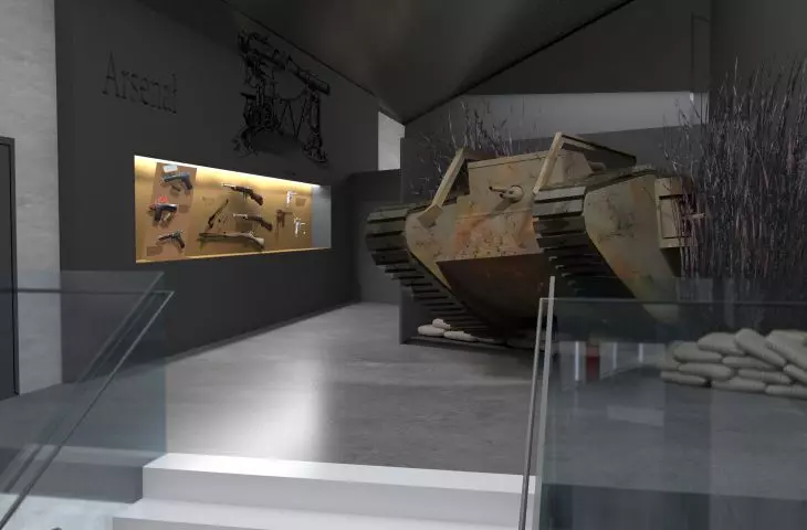 World War I Museum project, exhibition space 