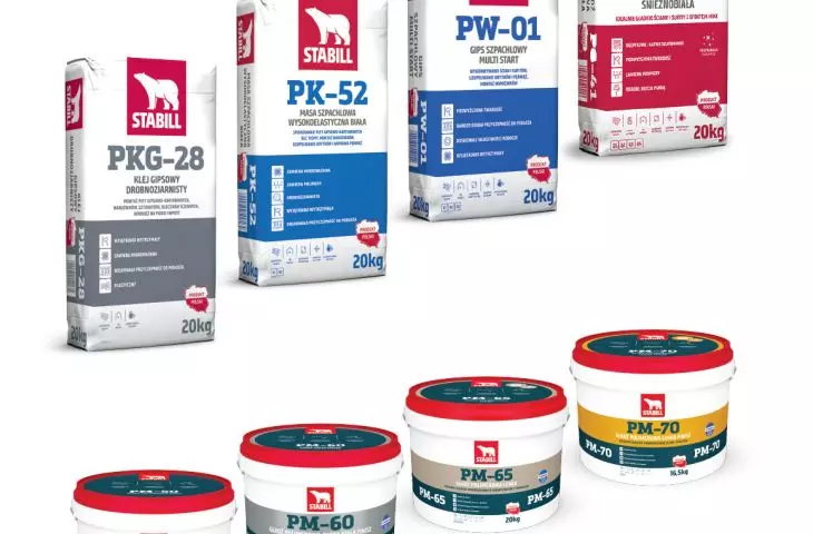 STABILL brand products for renovation work on walls and ceilings