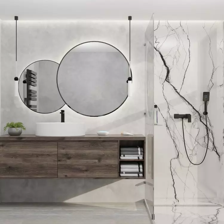 V series faucets go well with Loft and Dione shower sets