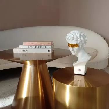 Bali coffee table and Borabora table from Stainless Steel series
