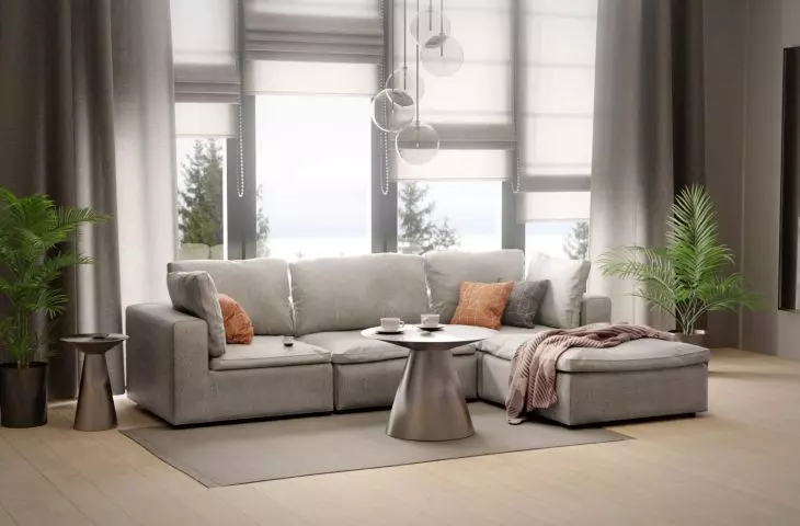 Stolik Bali oraz sofa Americana –  wypełnienie z puchu gęsiego