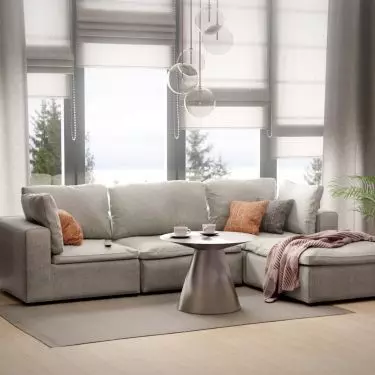 Stolik Bali oraz sofa Americana –  wypełnienie z puchu gęsiego
