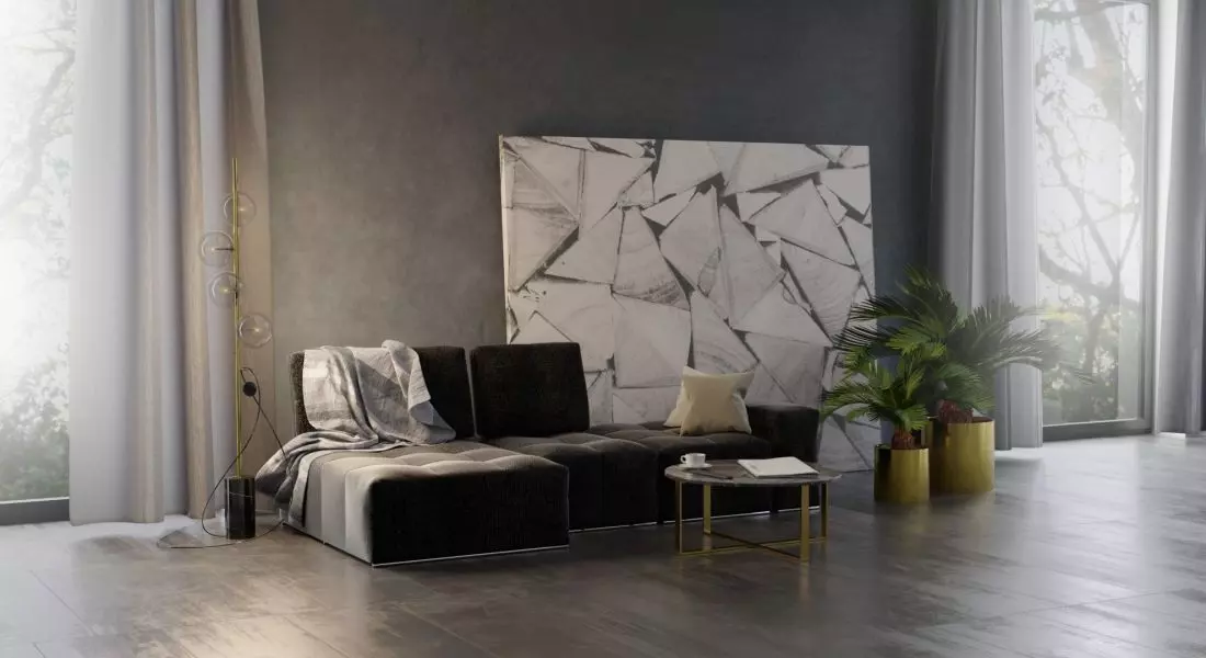 Sofa Savannah, fotel
Pura, stoliki kawowe Flores oraz hokery Coco