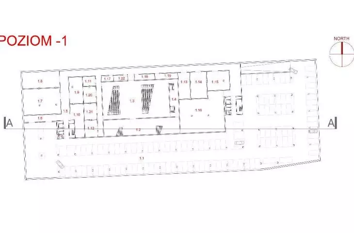 rzut poziomu -1