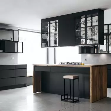 Loft style - it is distinguished by black and wood