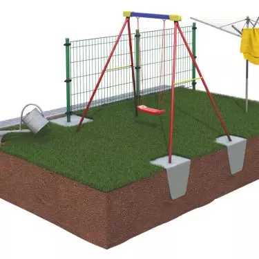 Concrete work in the garden