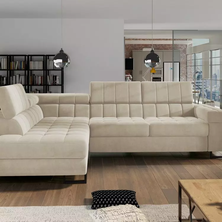 Elsie - corner sofa with adjustable headrests