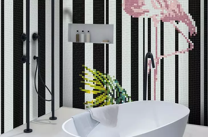  Customized bathroom mosaic design