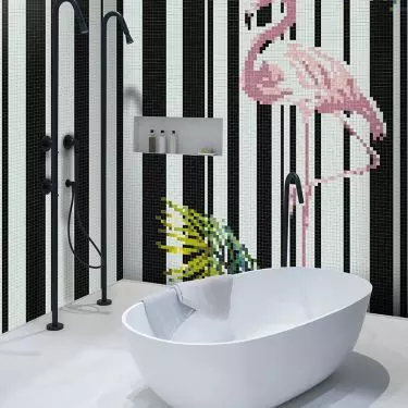  Customized bathroom mosaic design