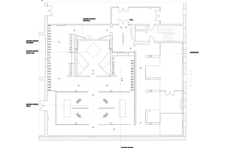 Art déco exhibition in Plock, floor plan