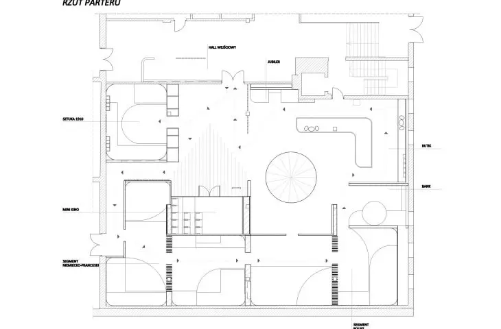 Art déco exhibition in Plock, first floor plan