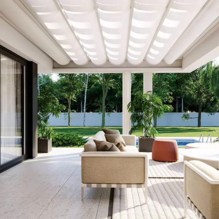 Modern and aesthetic - personalized terrace canopies from Tarasol