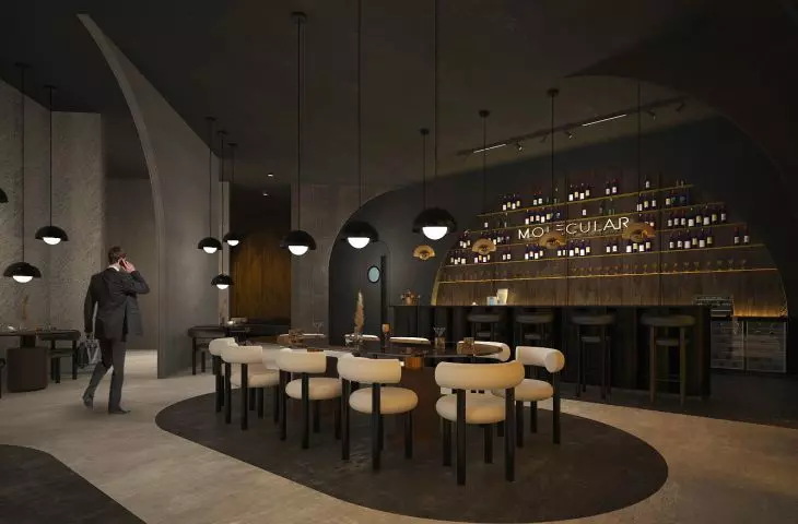 Wnętrza baru „Molecular”, sala główna