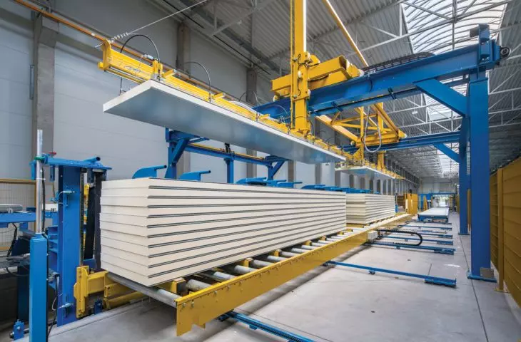 Production of polyurethane sandwich panels PIRTECH
