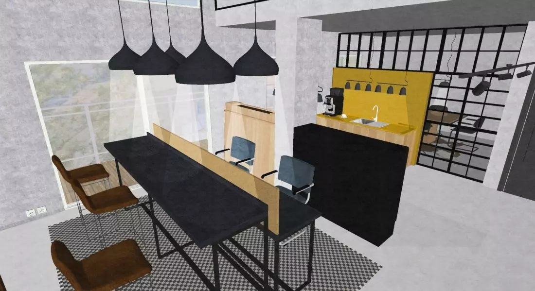 Projekt koncepcyjny
przestrzeni coworkingowej