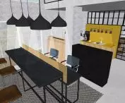 Hot desk work area