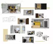 Conceptual design of coworking space in a residential building, board