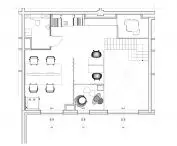 Conceptual design of coworking space, floor plan