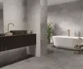 Softcement silver/graphite, dekor silver geo