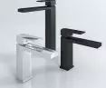 The height of the basin faucets is 16 and 27 cm