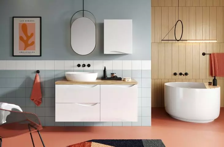 Implementation of a bathroom with Defra furniture