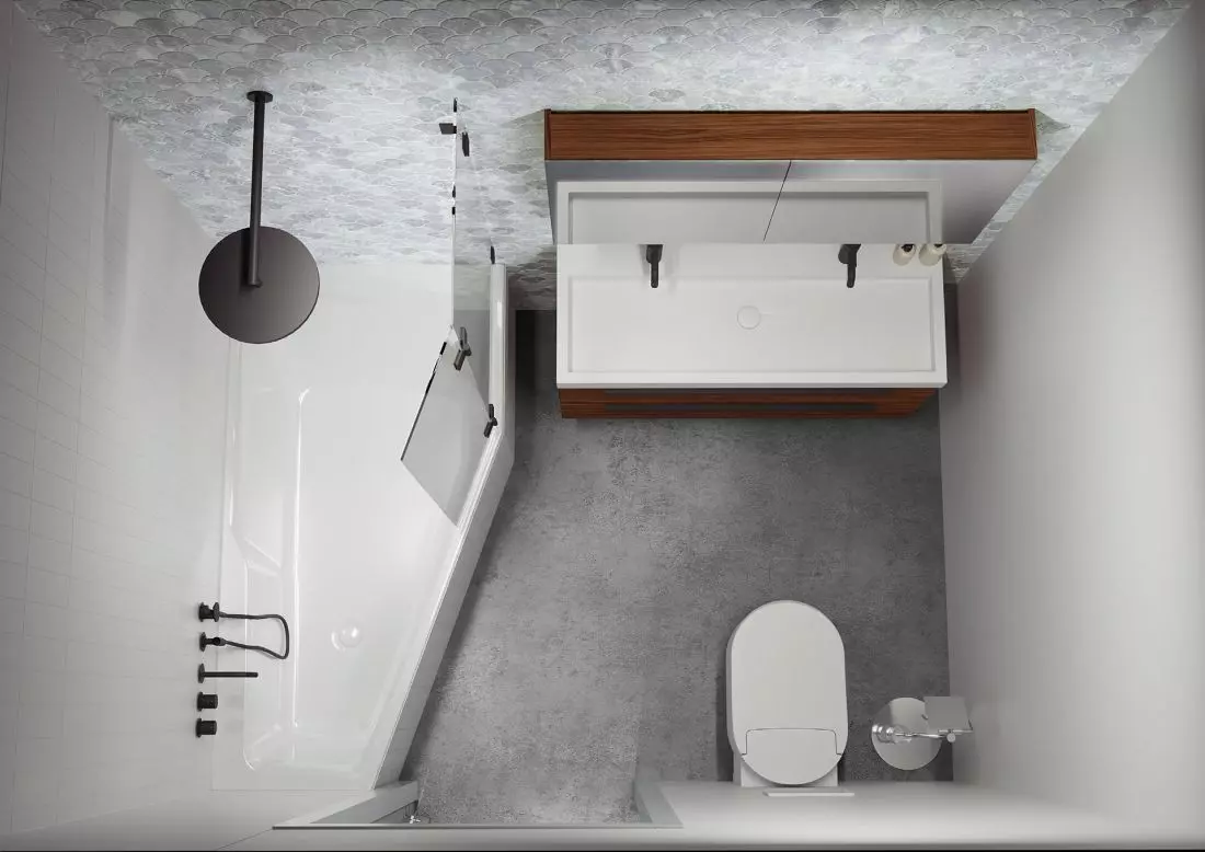 Wanna Rethink Space, parawan nawannowy Scandic Next X500, umywalka Spring Vow
