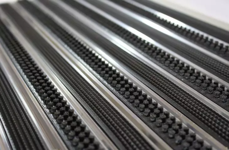Clean System Rubber-Scrub aluminum doormat
