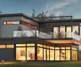 Unconventional panoramic glazing and large sliding doors in modern buildings from Aldo