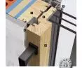 wood and aluminum window frame