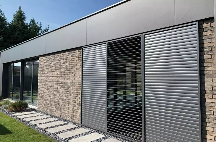Movable facades: sliding and accordion shutters