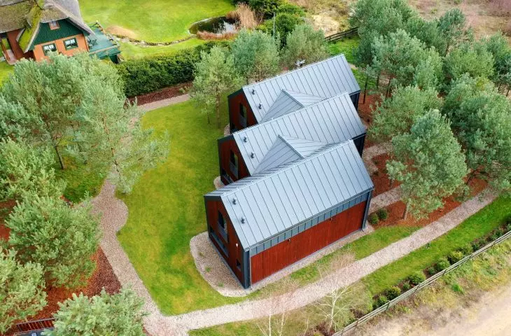 Tleń Lodge in Bory Tucholskie, bird's eye view