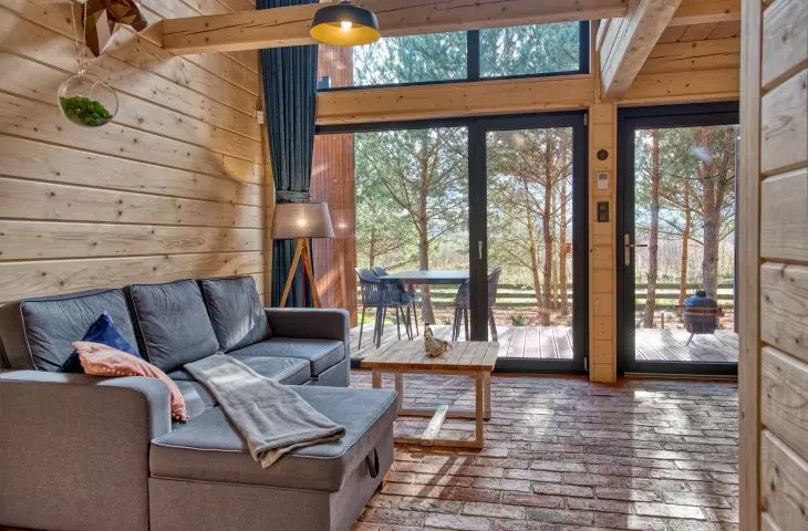Tlen Lodge in Bory Tucholskie, panoramic windows