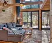 Tlen Lodge in Bory Tucholskie, panoramic windows