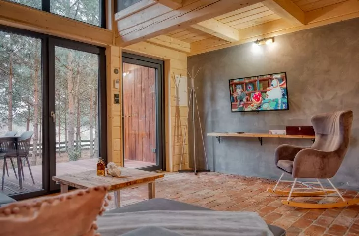 Tleń Lodge in Bory Tucholskie, living room