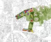according to Group III, the heart of the area is the green space - romantic, left inside a huge courtyard