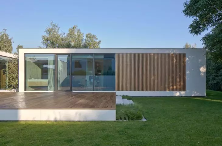 Lump of a house with a patio