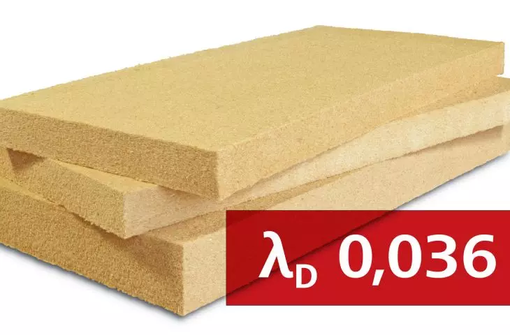 STEICOflex 036 posiada najniższą przewodność cieplną pośród wszystkich znanych naturalnych materiałów termoizolacyjnych
