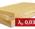 STEICOflex 036 posiada najniższą przewodność cieplną pośród wszystkich znanych naturalnych materiałów termoizolacyjnych