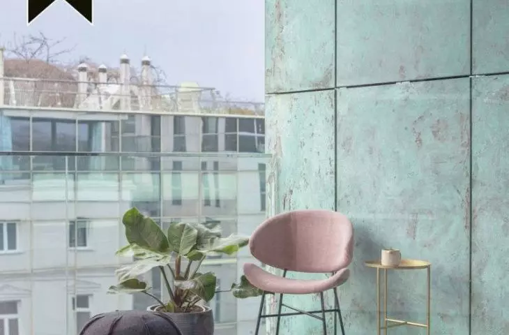 The interior color scheme was also inspired by the building's facade.