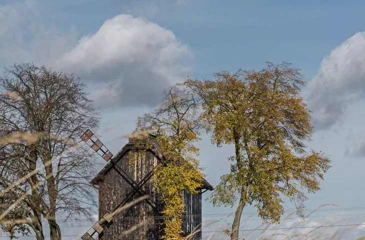 The Windmill House fits into the picturesque rural landscape