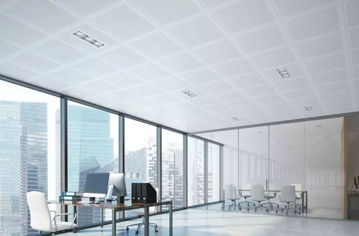Gyptone Point 80 - sound-absorbing panels for coffered ceilings