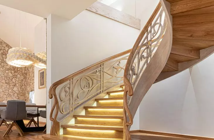 Illuminated steps as an interesting and functional solution
