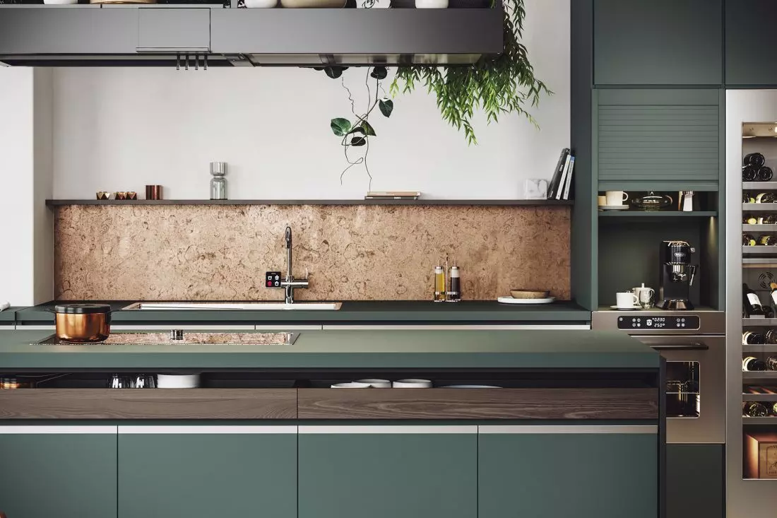 Zabudowa kuchenna
w wersji total look – w roli głównej kolor Olive Detour
