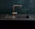 Cristadur® Toledo D100 XS sink + Laios 517.120 Cooper faucet + Cooper color accessories