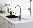Cristadur® Signus D100 L flush-mount sink in Magma color