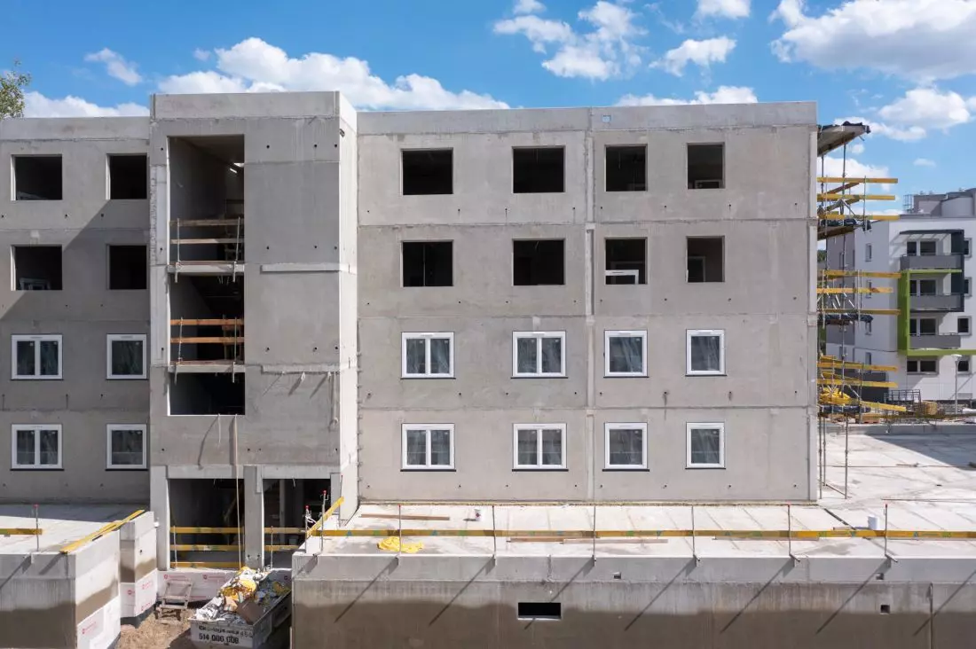 Prefabrykowana konstrukcja budynku wielorodzinnego – Wrocław